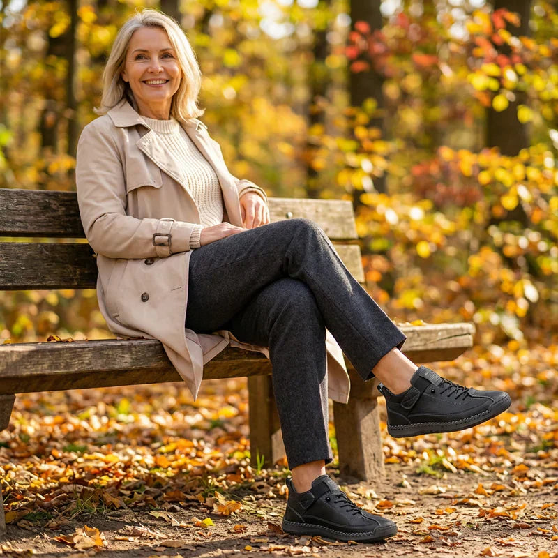 Gisela - Zapatos ortopédicos cómodos efecto cuero