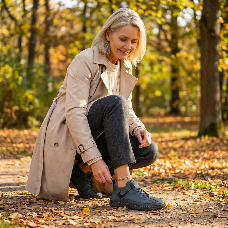 Gisela - Zapatos ortopédicos cómodos efecto cuero