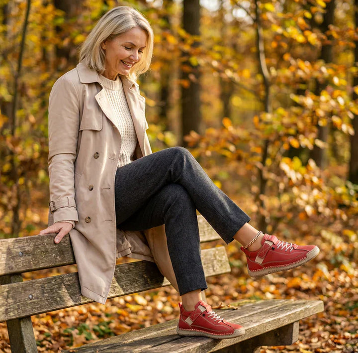 Gisela - Zapatos ortopédicos cómodos efecto cuero