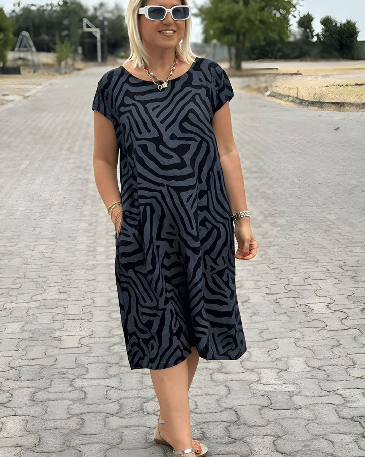 Serra™ | Vestido de verano a Rayas Safari