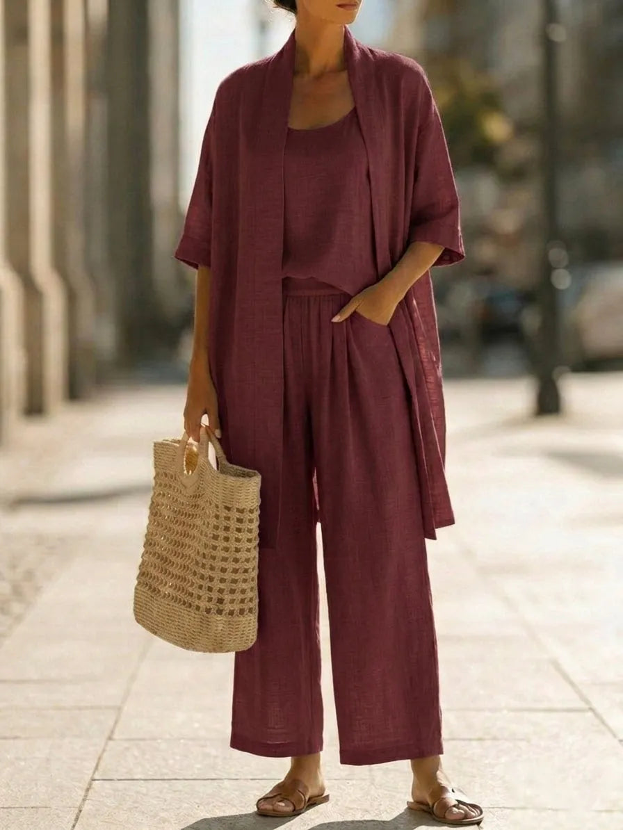 Conjunto minimalista ligero y elegante de 3 piezas