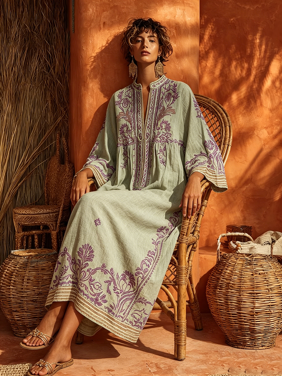 Elena™ | Robe Maxi Méditerranéenne