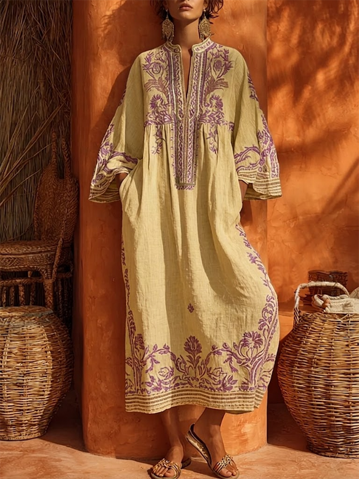 Elena™ | Robe Maxi Méditerranéenne
