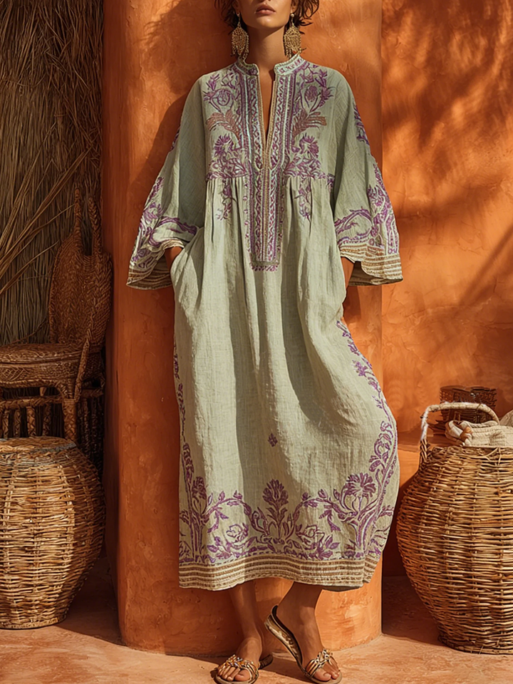 Elena™ | Robe Maxi Méditerranéenne