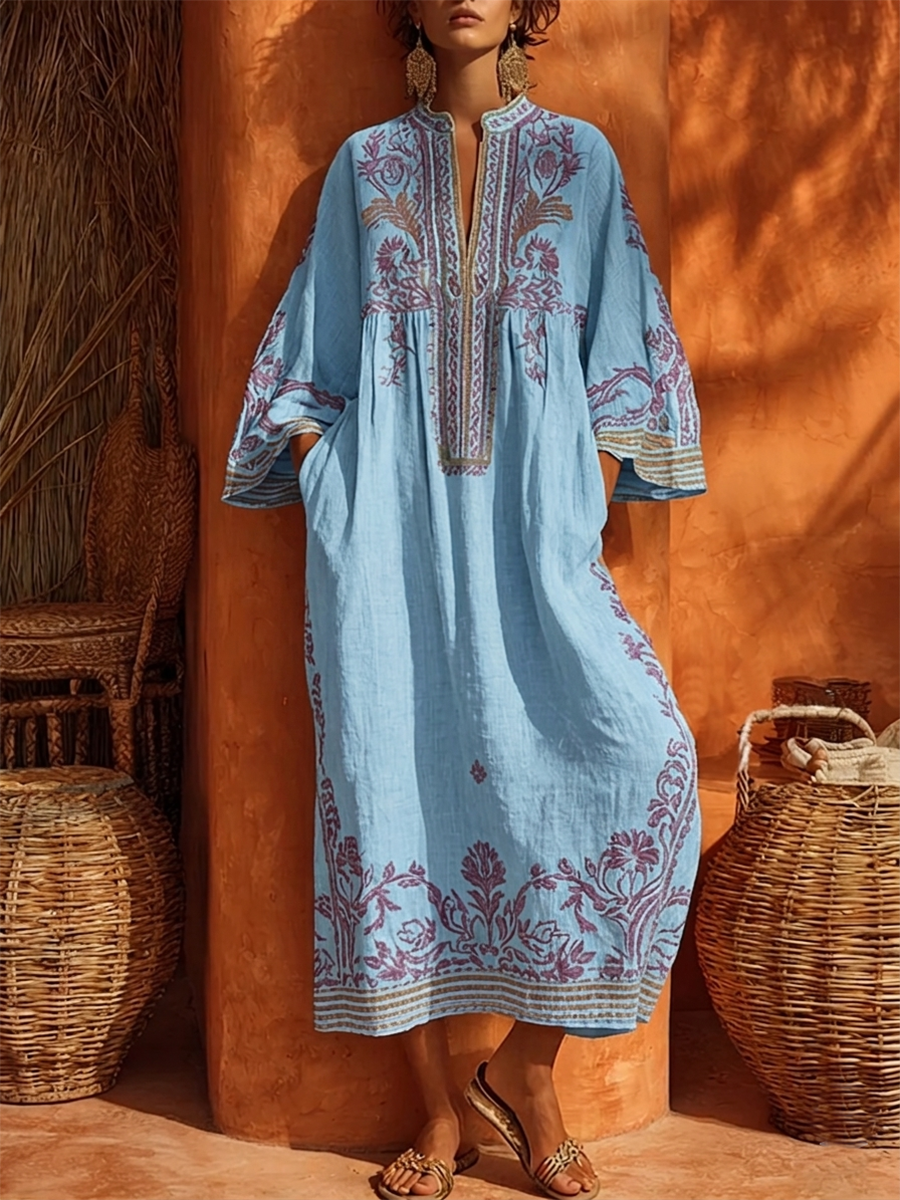 Elena™ | Robe Maxi Méditerranéenne