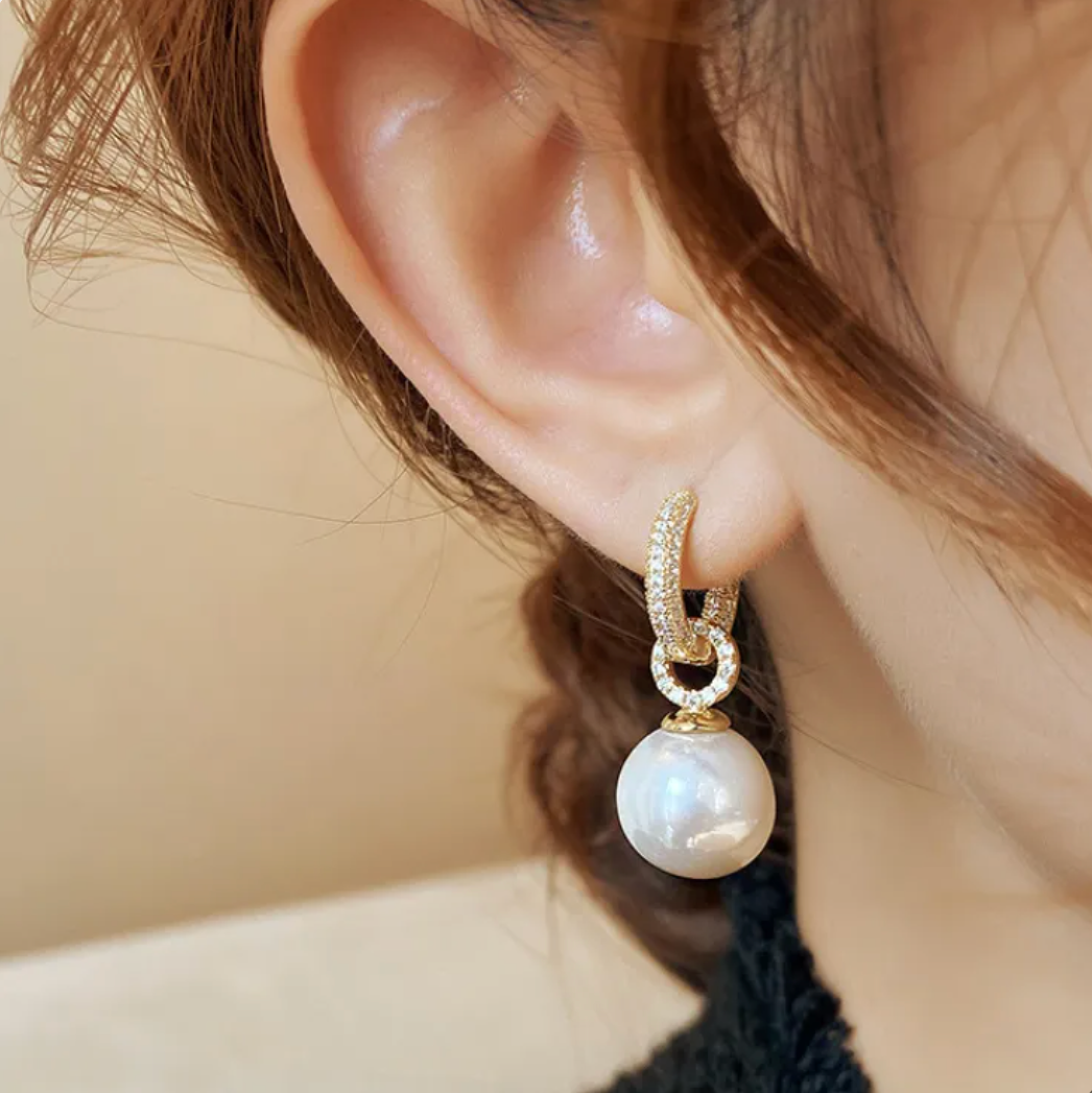 Pendientes de perlas deslumbrantes